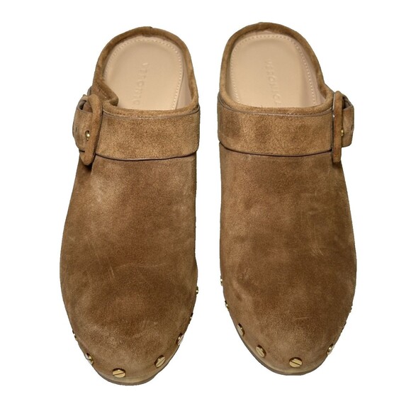 Veronica Beard Dacey Brown Tan Sand Suede Mule Clogs Studded Women's Size 8.5 - Picture 5 of 10
